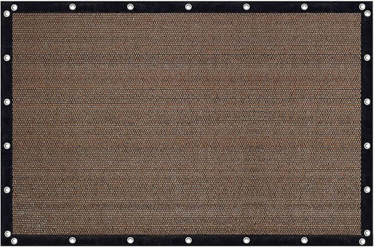VICLLAX Shade Fabric Sun Shade Cloth Privacy Screen with Grommets for Patio Garden Pergola Cover Canopy 8x10 FT, Mocha