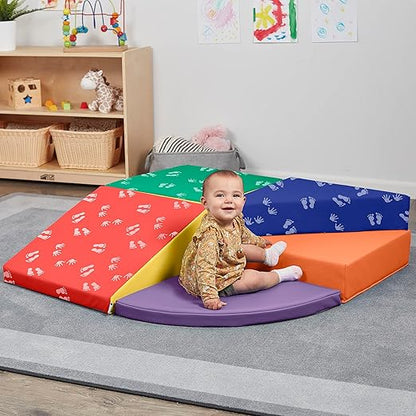 ECR4Kids SoftZone Tiny Twisting Climber, Beginner Playset, Assorted, 5-Piece