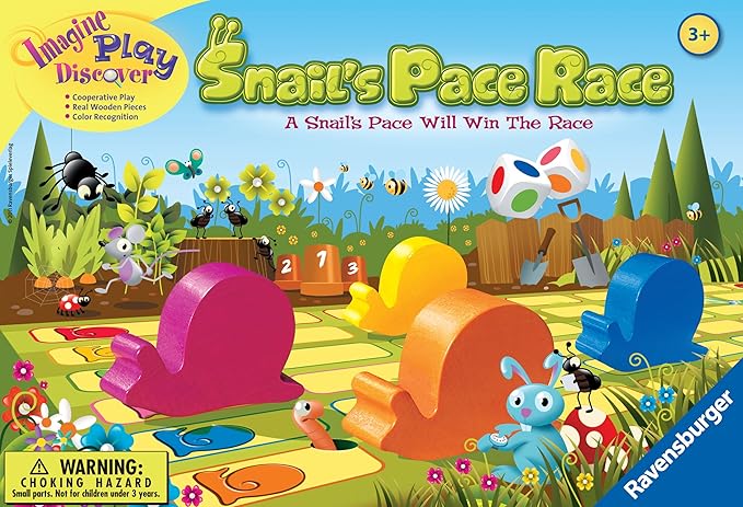 Ravensburger Snail's Pace Race Game for Age 3 & Up - Quick Children's Racing Game Where Everyone Wins!
