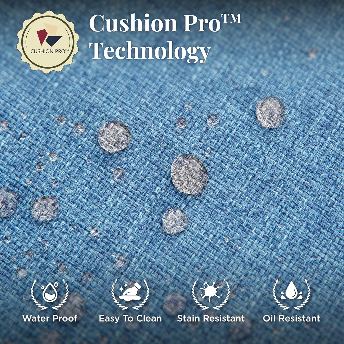 Patio Furniture Sofa, 3-Seat Patio Sofa Steel Frame Outdoor Sectional Couch with Deep Seating and 5.75” Cushions for Lawn Backyard Porch Deck, Navy Blue