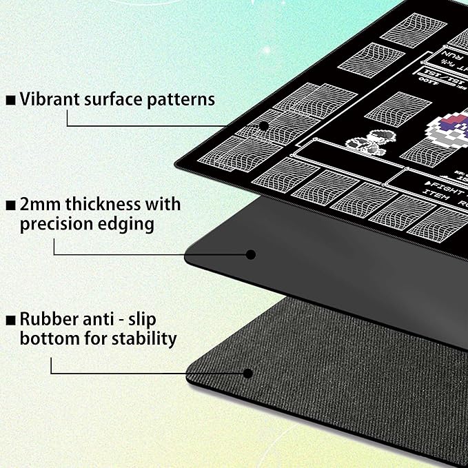 Premium PTCG playmat Set - 24x24 for Pokemon mat with 22 Damage counters and Storage Bag - Ideal for PTCG Board Game and TCG Play(Style4)