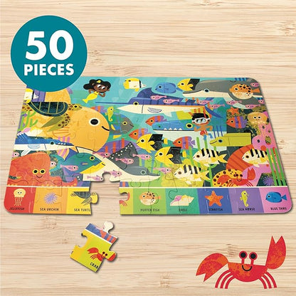 Chuckle & Roar Educational 50 PC Floor Puzzle Giant Seek & Find Ocean