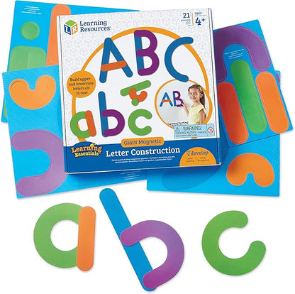 Giant Magnetic Letter Construction, Classroom Accessories, Fine Motor Toy, 21 Pieces, Ages 4+