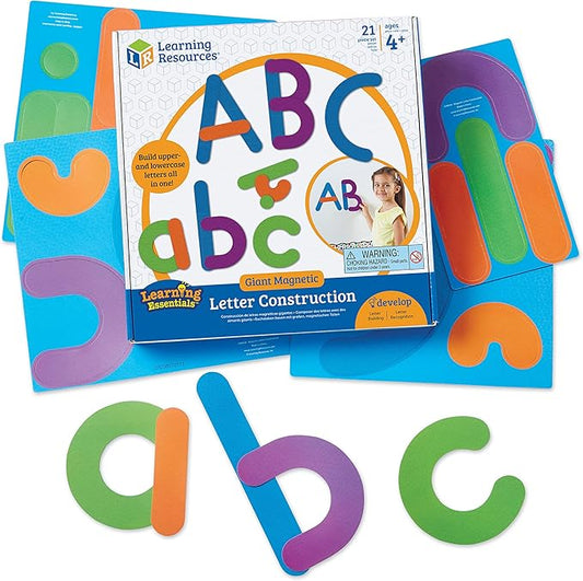 Giant Magnetic Letter Construction, Classroom Accessories, Fine Motor Toy, 21 Pieces, Ages 4+