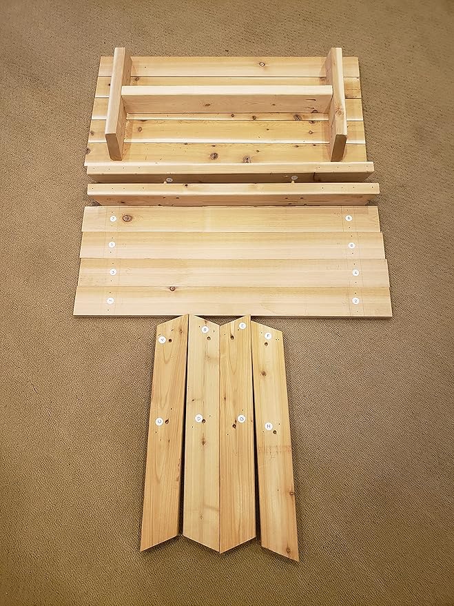 "Generic" Kids Picnic Table Made from Cedar Lumber (Dark Brown)