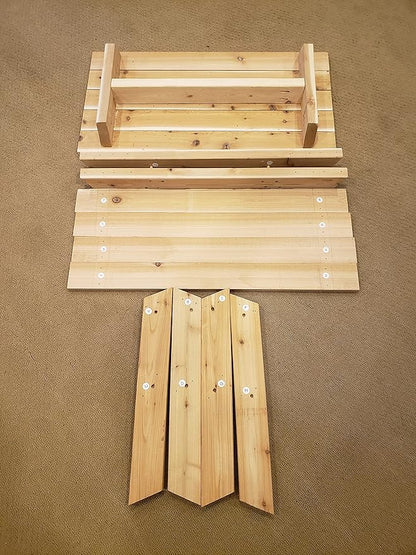 "Generic" Kids Picnic Table Made from Cedar Lumber (Dark Brown)