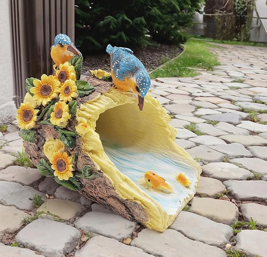 Bird Statues Outdoor Decoration, Resin Statue Garden Decor, Animal Downspout Diverter, Decorative Gutter Extension, 3"4" Downspout Extender Diverter Splash Block