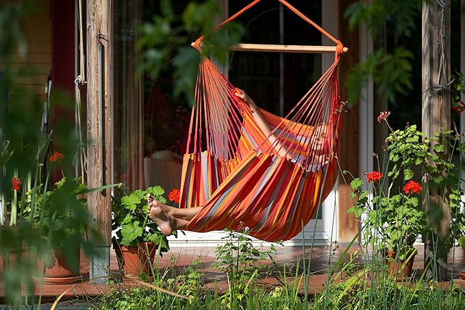 LA SIESTA® - XL King Domingo Hammock Swing Chair - Weather & Tear Resistant Hanging Hammock Chair - Indoor Outdoor Hammock Chair Swing - Hanging Chair for Patio Porch Bedroom - Max 355 Lbs, Toucan