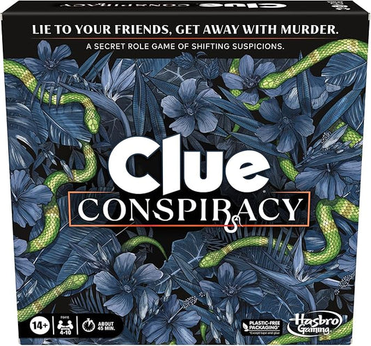 Hasbro Gaming Clue Conspiracy Board Game for Adults and Teens, Secret Role Strategy Games, Ages 14+, 4-10 Players, 45 Minutes, Mystery & Party Games