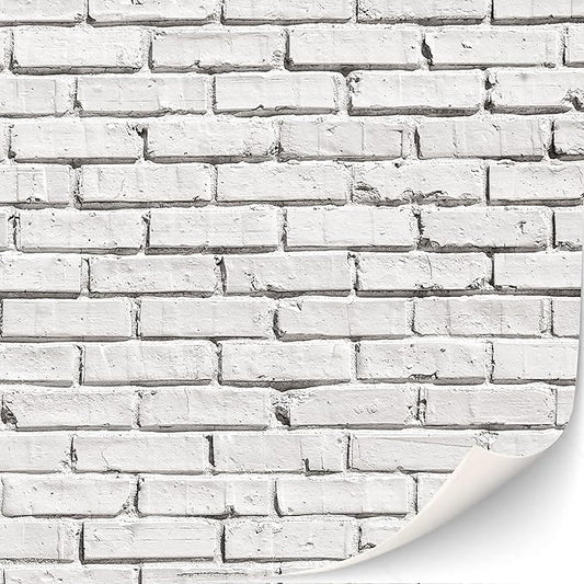 3 Sheets Self-Adhesive Wall Cladding for Dollhouse 1:12 Scale (Whitewashed Stone Wall)