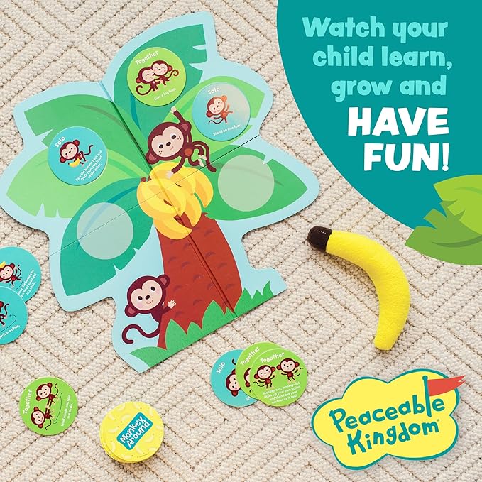 Peaceable Kingdom Monkey Around First Game for Toddlers Interactive play with Parent Ages 2+