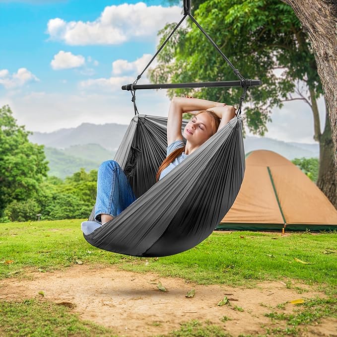 Sorbus Hanging Hammock Chair - Tree Pod Sensory Swing - Outdoor Camping Cacoon Chair - Collapsible and Lightweight Swings - Swinging Rocker Chairs for Camp, Travel, Hiking, Tent, Porch (500 lb Max)