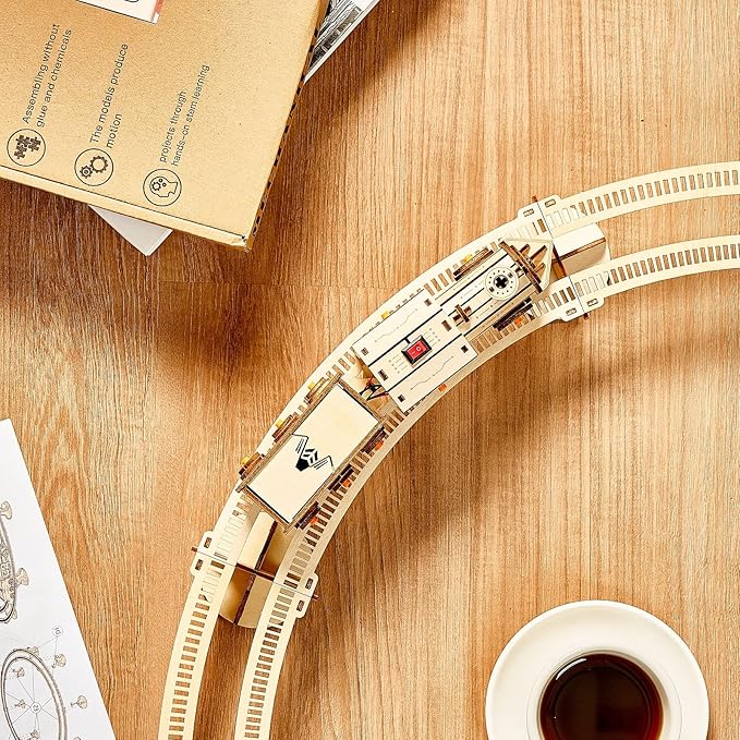 3D Wooden Puzzles Little Truck Train Model Kits Includes Engine & Track, Brainteaser and Puzzle for Christmas/Birthday,Gifts for Adults and Teens to Build Combination