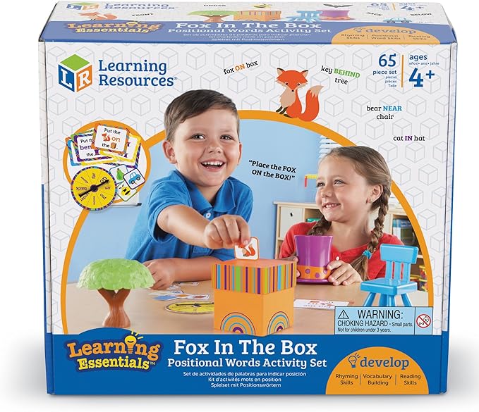 Learning Resources Fox in The Box Position Word Activity Set - Kids Board Spelling Educational Games, Vocabulary Reading Practice, Phonics Awareness, Montessori Language, Gifts for Boys and Girls