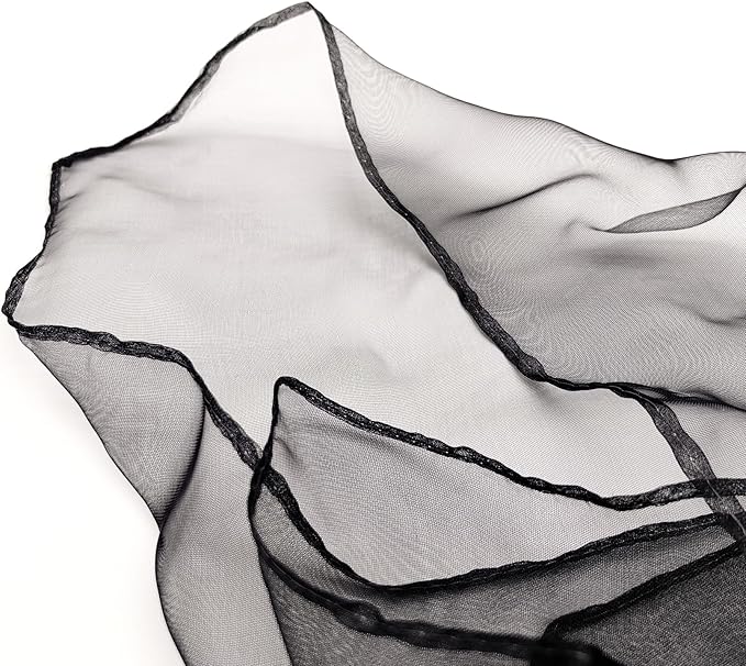 Dance Scarves 12 Pcs Juggling Scarves for Kids Play Silk Scarve for Babies Toddlers Children Movement Learning Education Musical Accessories Colorful Scarfs Magic Tricks Performance(Black)