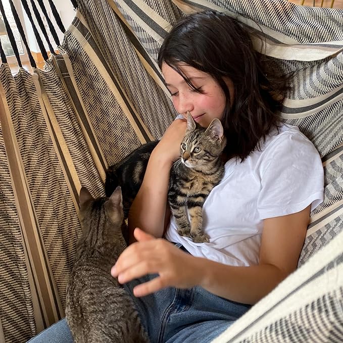 LA SIESTA® XL King Habana Cotton Hammock Chair Swing & Tree Mount Kit - Hammock Swing Chair w/Suspension Kit for Trees Beams & Posts - Indoor Outdoor Hanging Chair for Bedroom Patio - Zebra