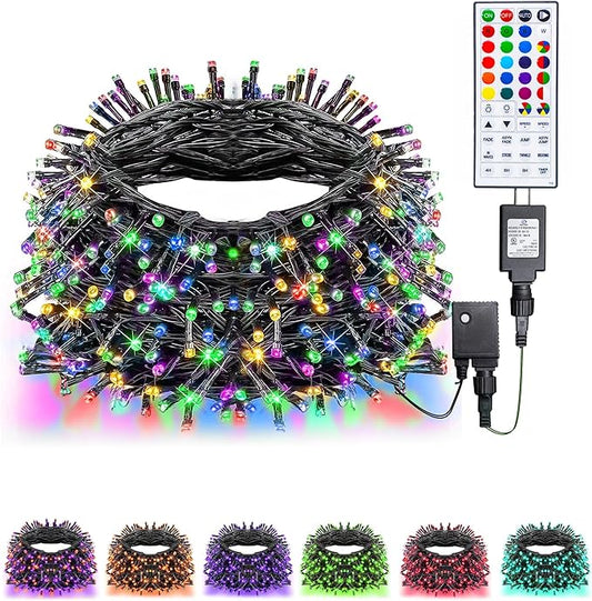 Dazzle Bright Color Changing Christmas Lights, 66ft 200 LED RGB String Lights with Remote & Timer, Fairy Lights for Indoor Outdoor Xmas Tree Party Wedding Christmas Decorations