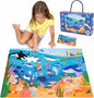 BONNYCO Giant Floor Puzzles for Kids of Sea Animals with 48 Large Pieces. Jumbo Puzzle 36.2 x 24.4 in, Gifts for Boys and Girls, Educational Kids Toys Ages 2-8