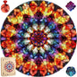 Jiroinlly Wooden Jigsaw Puzzles - Crystal Mandala Wooden Puzzles for Adults 500 Pcs, 16.5'' Luxurious Shaped Wood Puzzle, Beautiful Package, Best Gift Toys for Adults and Kids, Family Game