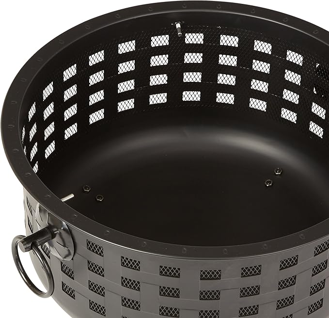 Amazon Basics 27 inch Steel Round Lattice Fire Pit