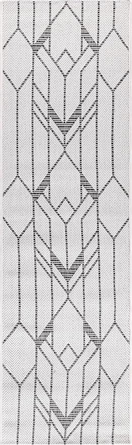 Keen Home Design Terrace Outdoor Runner Rug - 2x12 Washable Indoor/Outdoor Rug for Patio, Kitchen, Balcony, Beach, Garden, Deck and Porch, Size: 2'2"x11'10"