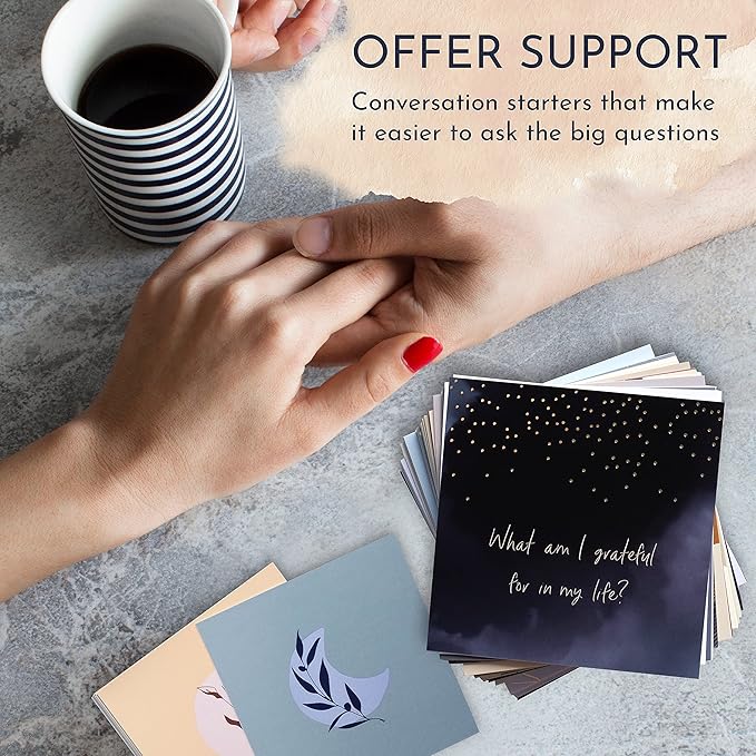 RYVE 52 Empowering Question Cards for Mindfulness, Meditation and Therapy - Self Care, Self Reflection & Positive Affirmation Cards for Women, Mindfulness, Self Love, Self Care Gifts for Women