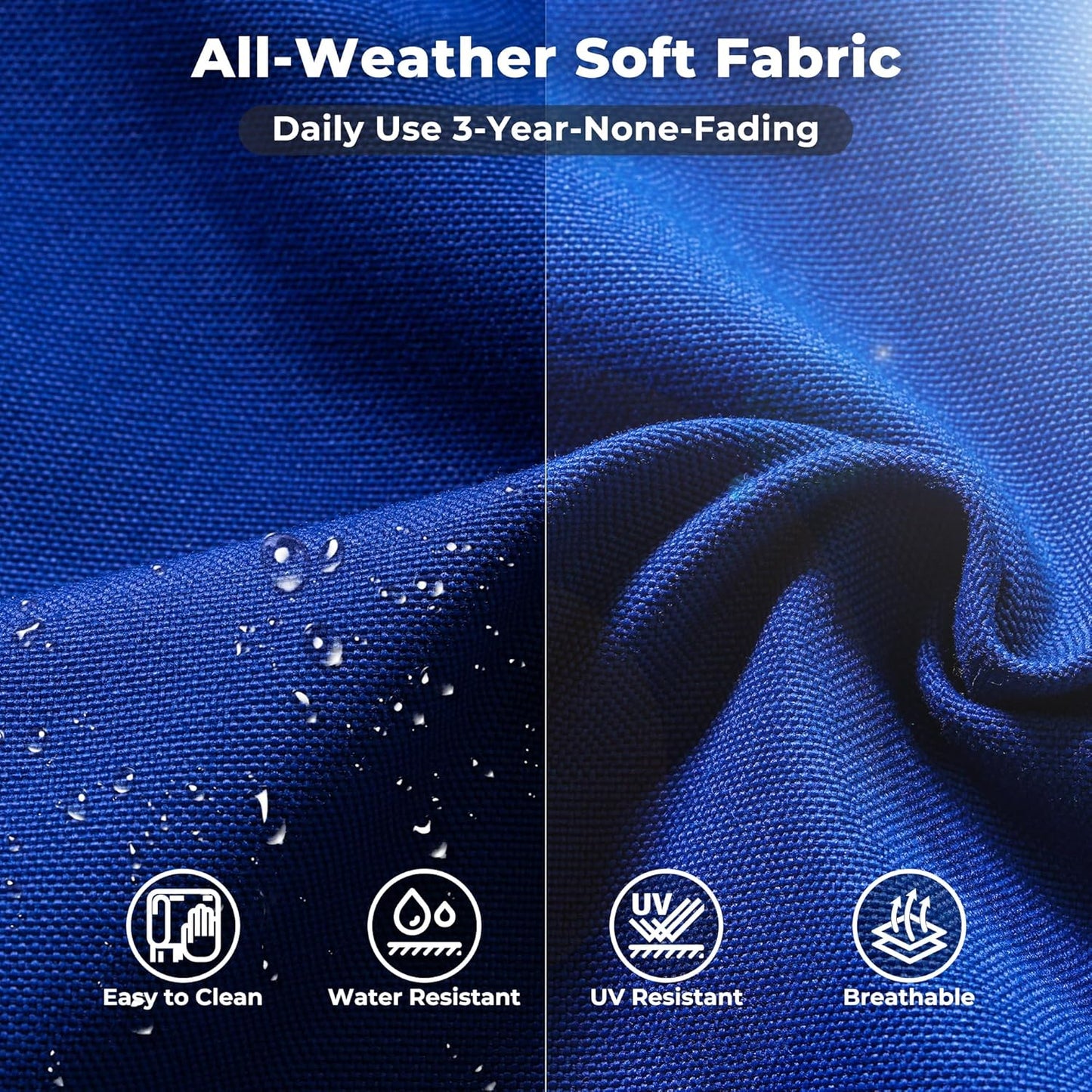 ovios 10 Pieces Patio Furniture Set, Outdoor Wicker Sectional Sofa with 42" Fire Pit Table Swivel Chairs, Modern Modular Deep Seat Rattan Couch Conversation Sets, Navy Blue