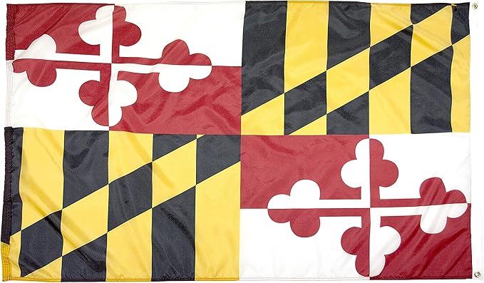 FlagSource Maryland Nylon State Flag, Made in the USA, 3x5'