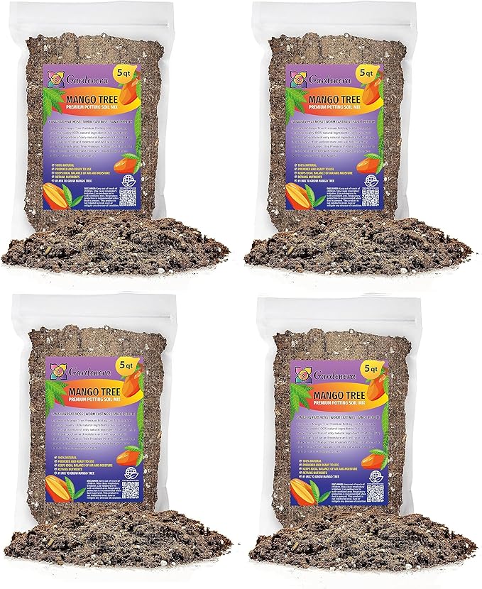 Mango Tree Potting Mix - Unlock Robust Growth and Succulent Mangoes with Our High-Performance Formula - 20 Quart