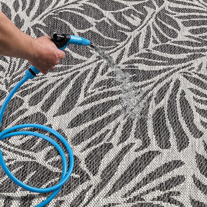 Keen Home Design Terrace Outdoor Area Rug - 10x14 Washable Indoor/Outdoor Rug for Patio, Kitchen, Balcony, Beach, Garden, Deck and Porch, Size: 10'x14'