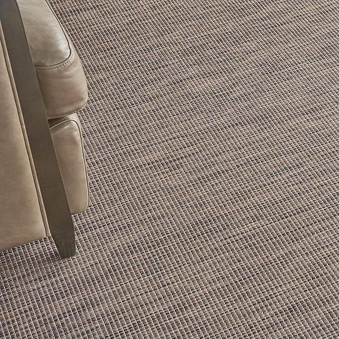 Nourison Positano Indoor/Outdoor Natural 2'2" x 12' Area Rug, Easy Cleaning, Non Shedding, Bed Room, Living Room, Dining Room, Backyard, Deck, Patio (2x12)