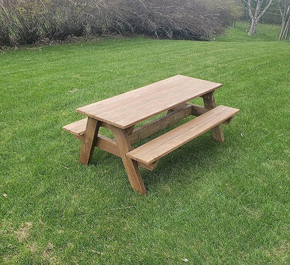 "Generic" Kids Picnic Table Made from Cedar Lumber (Dark Brown)