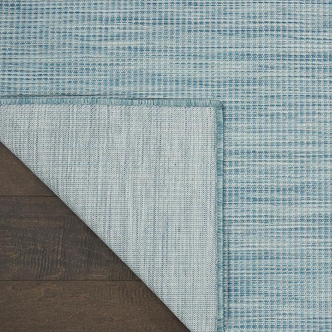 Nourison Home Positano 5' x 7' Aqua Fabric Modern Area Rug (5' x 7')