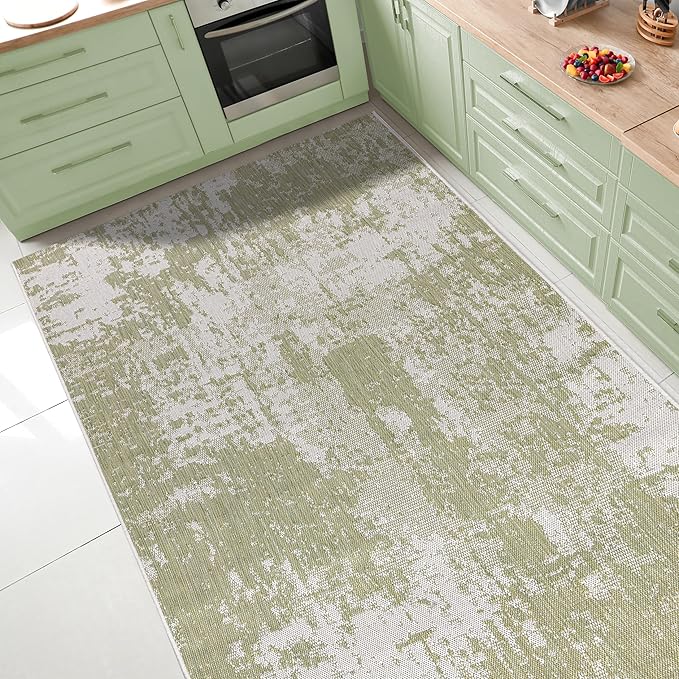 Keen Home Design Terrace Outdoor Area Rug - 6x9 Washable Indoor/Outdoor Rug for Patio, Kitchen, Balcony, Beach, Garden, Deck and Porch, Size: 6'x8'10"