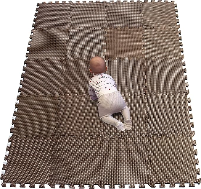 YIMINYUER® 20 Tiles (30cm×30cm×1cm Each Tile) Baby Soft Puzzle Play Mats, Kids Thick EVA Foam Floor, Toddlers & Children's Soft Interlocking Mat R06G301020