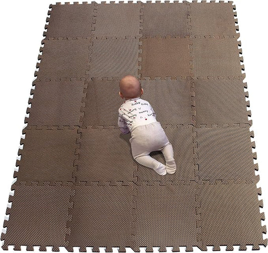 YIMINYUER® 20 Tiles (30cm×30cm×1cm Each Tile) Baby Soft Puzzle Play Mats, Kids Thick EVA Foam Floor, Toddlers & Children's Soft Interlocking Mat R06G301020