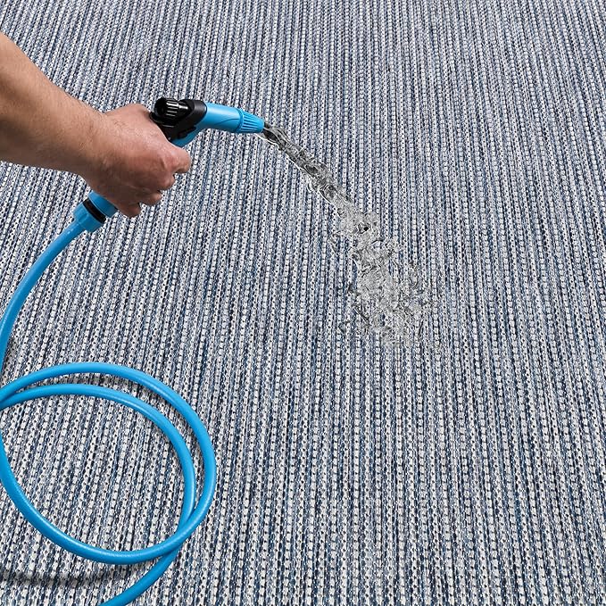 Keen Home Design Terrace Outdoor Area Rug - 6x9 Washable Indoor/Outdoor Rug for Patio, Kitchen, Balcony, Beach, Garden, Deck and Porch, Size: 6'x8'10"