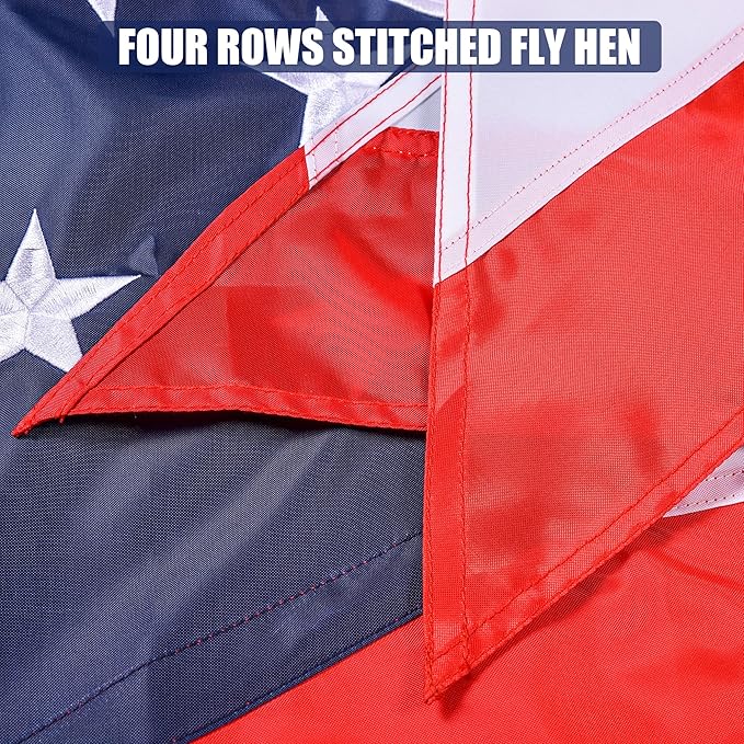 Ohio State Flag 3x5 Ft, Deluxe Embroidered Heavy Duty Polyester Durable OH Outside Flags, Indoor/Outdoor, Sewn Stripes and Brass Grommets