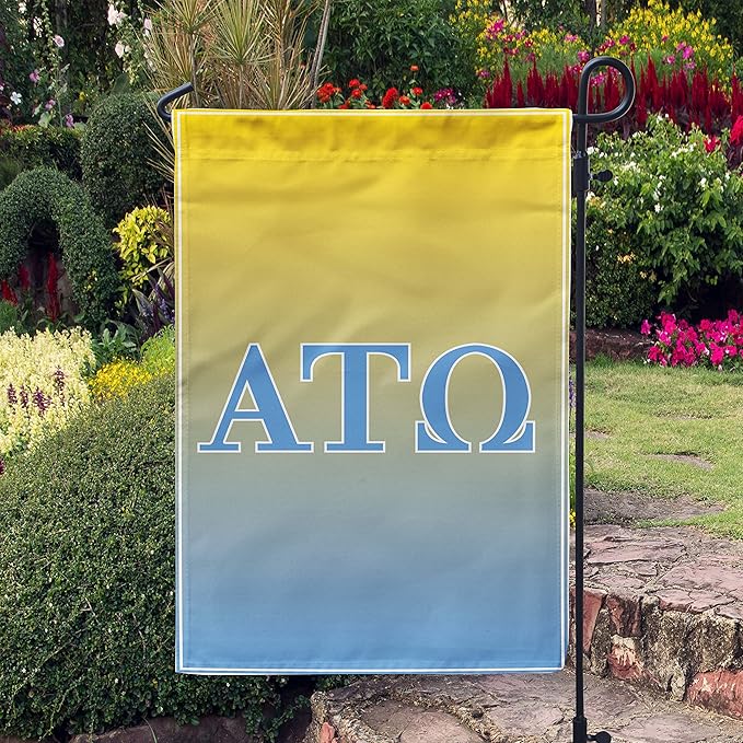Alpha Tau Omega Licensed Flag Garden Flag Banner Yard Decor Outdoor Decoration (Alpha Tau Omega #1)
