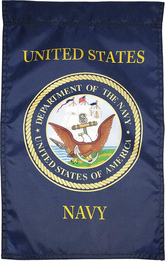 FlagSource U.S. Navy Nylon Garden Flag, Made in The USA, 18x12"
