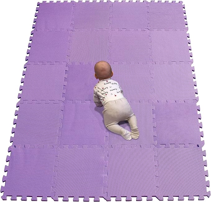 YIMINYUER® 20 Tiles (30cm×30cm×1cm Each Tile) Baby Soft Puzzle Play Mats, Kids Thick EVA Foam Floor, Toddlers & Children's Soft Interlocking Mat R11G301020