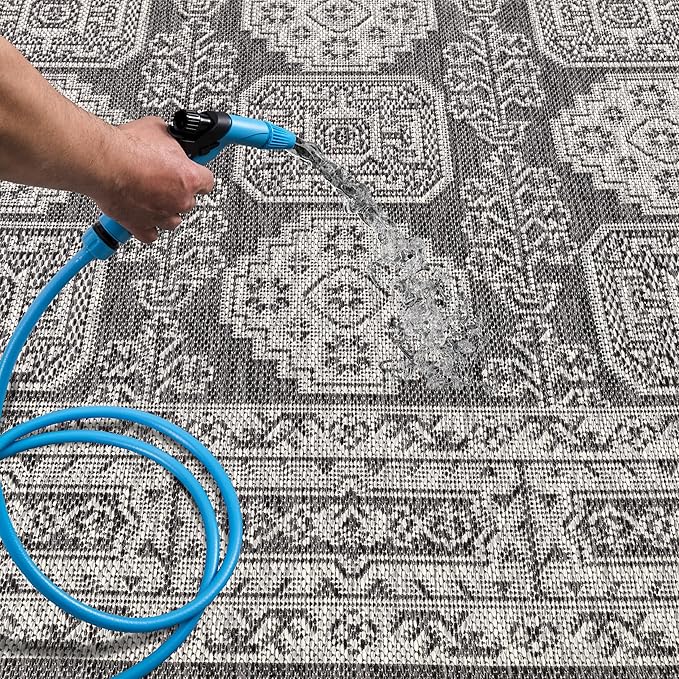 Keen Home Design Terrace Outdoor Runner Rug - 2x10 Washable Indoor/Outdoor Rug for Patio, Kitchen, Balcony, Beach, Garden, Deck and Porch, Size: 2'2"x9'11"