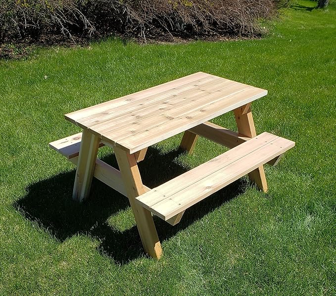 "Generic" Kids Picnic Table Made from Cedar Lumber (Redwood)