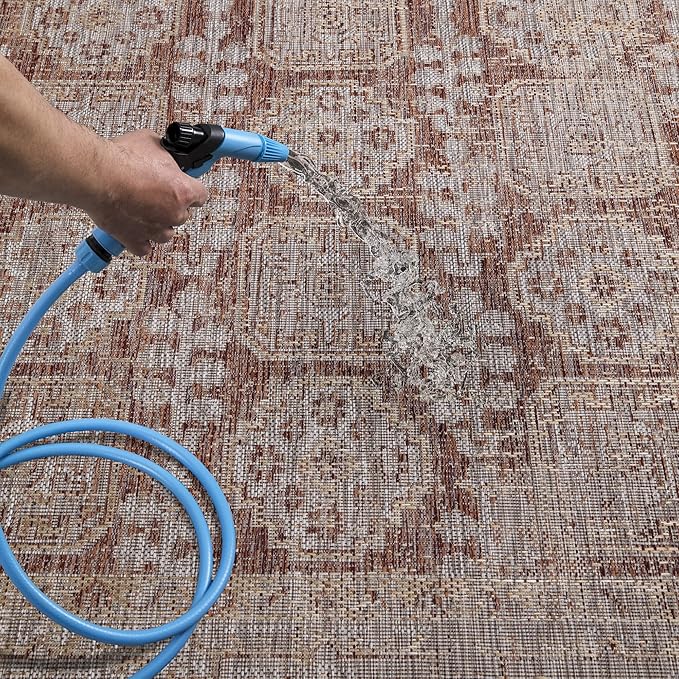 Keen Home Design Terrace Outdoor Area Rug - 9x12 Washable Indoor/Outdoor Rug for Patio, Kitchen, Balcony, Beach, Garden, Deck and Porch, Size: 8'10"x12'