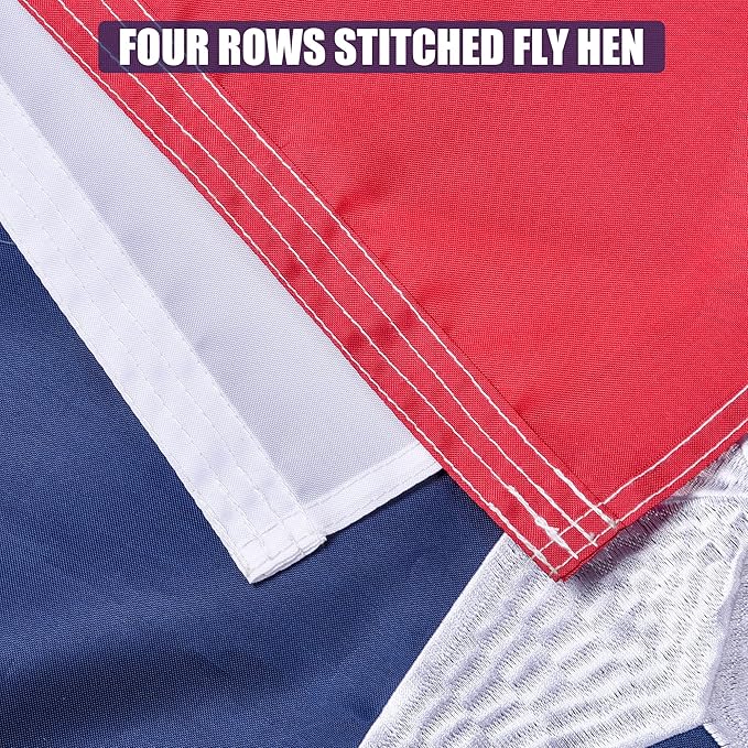 Texas State Flag 3x5 Ft, Deluxe Embroidered Heavy Duty Polyester Durable TX Outside Flags, Indoor/Outdoor, Sewn Stripes and Brass Grommets