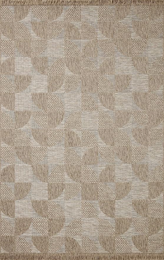 Loloi Dawn Collection Indoor/Outdoor DAW-08 Beige 7'-8" x 10' Area Rug