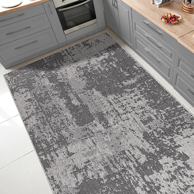 Keen Home Design Terrace Outdoor Area Rug - 8x10 Washable Indoor/Outdoor Rug for Patio, Kitchen, Balcony, Beach, Garden, Deck and Porch, Size: 7'7"x10'