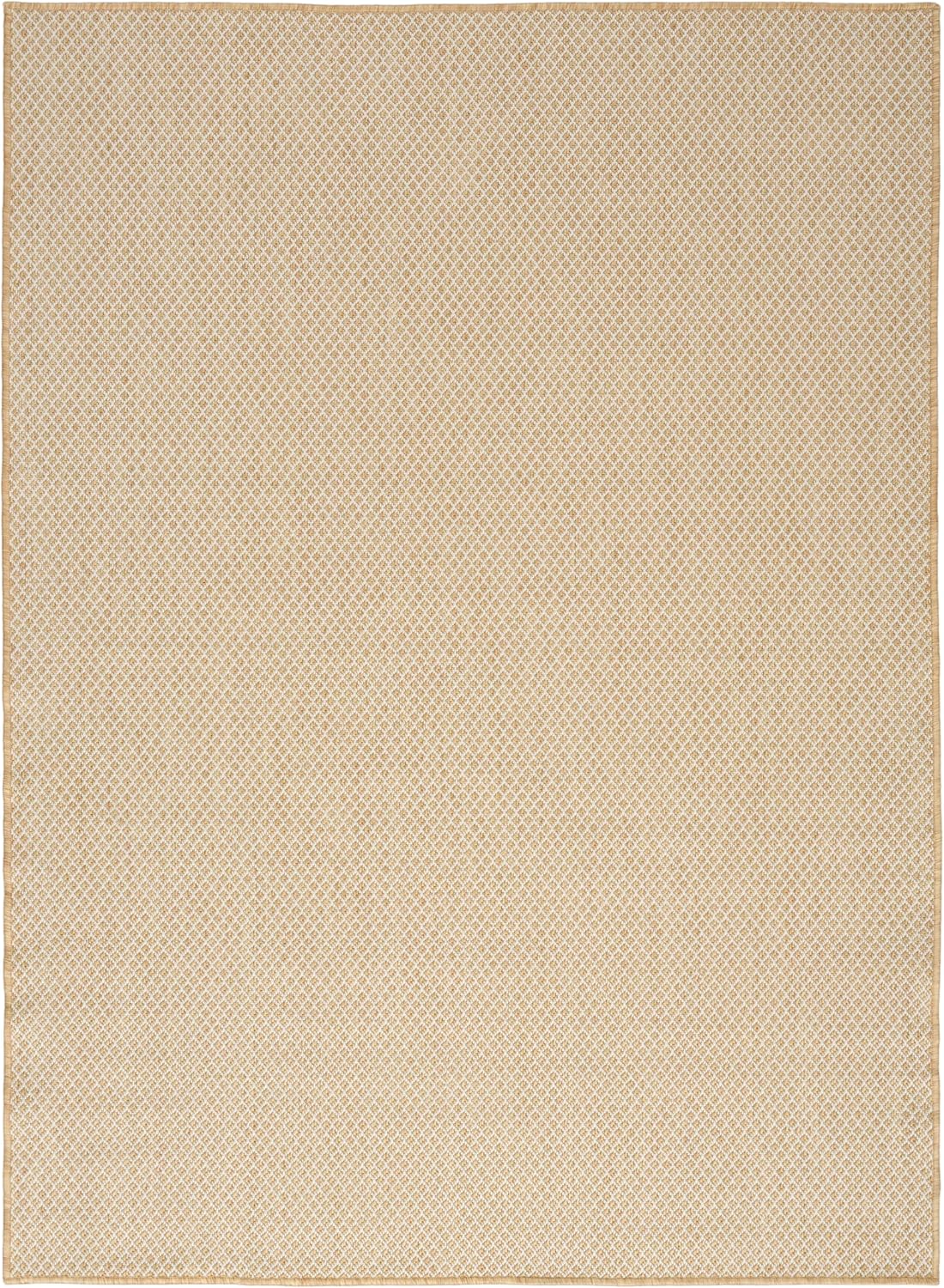 Nourison Home Courtyard Natural 6' x 9' Area Rug - Easy Clean, Non Shedding, Bed Room, Living Room, Dining Room, Kitchen (6' x 9')