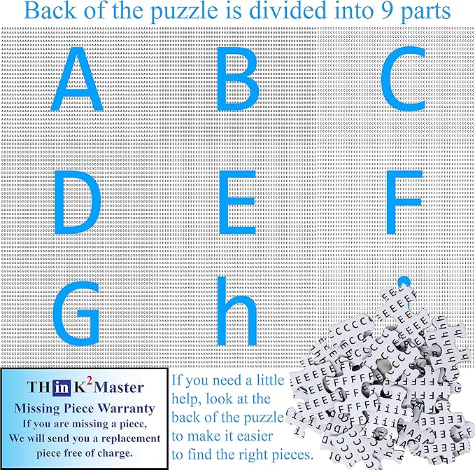 Think2Master Colorful Ocean Life 500 Pieces Large Format Jigsaw Puzzle for Kids 12+, Teens, Adults & Families. Great Gift for stimulating Learning About Coral Reefs. Size: 26.8” X 18.9”