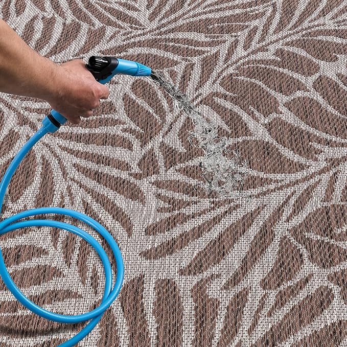 Keen Home Design Terrace Outdoor Area Rug - 8x10 Washable Indoor/Outdoor Rug for Patio, Kitchen, Balcony, Beach, Garden, Deck and Porch, Size: 7'7"x10'